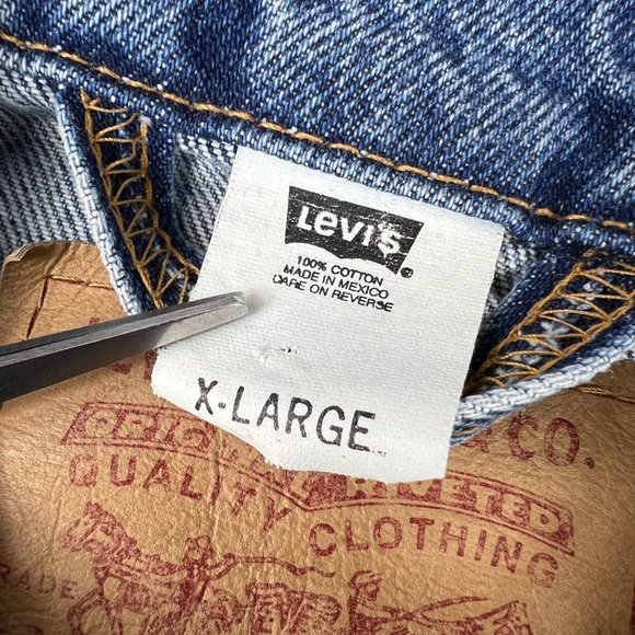 VTG Levi's Denim Jacket Extra Large Blue Trucker Type 3 Button Up 70507-0389 - Picture 8 of 14
